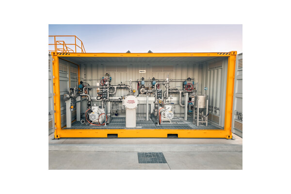 Liquip 50L Quick Flush Tank incorporated into a skid built by NQ Petro